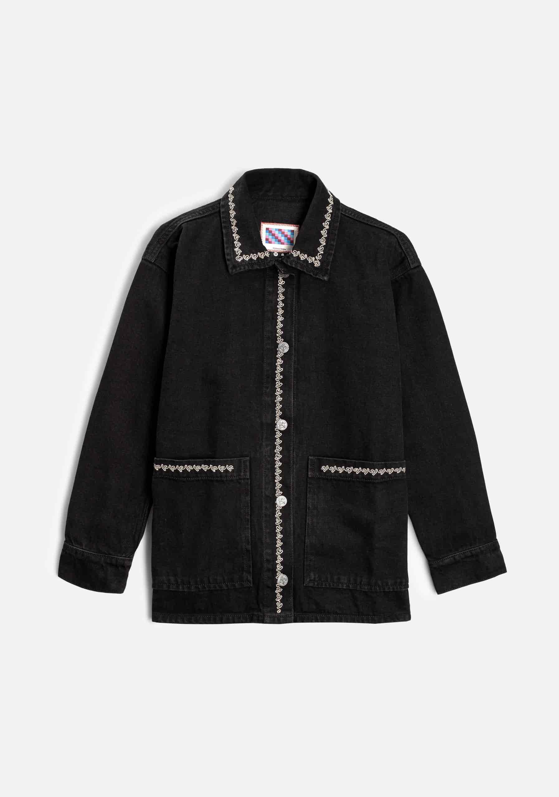 Chaqueta M Violetta Denim Bord. Negro - miniatura 2