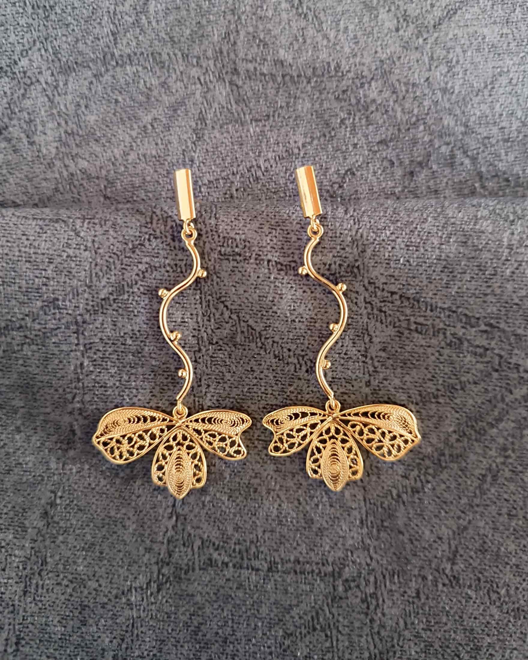 Aretes largo filigrana, Omaira - miniatura 4