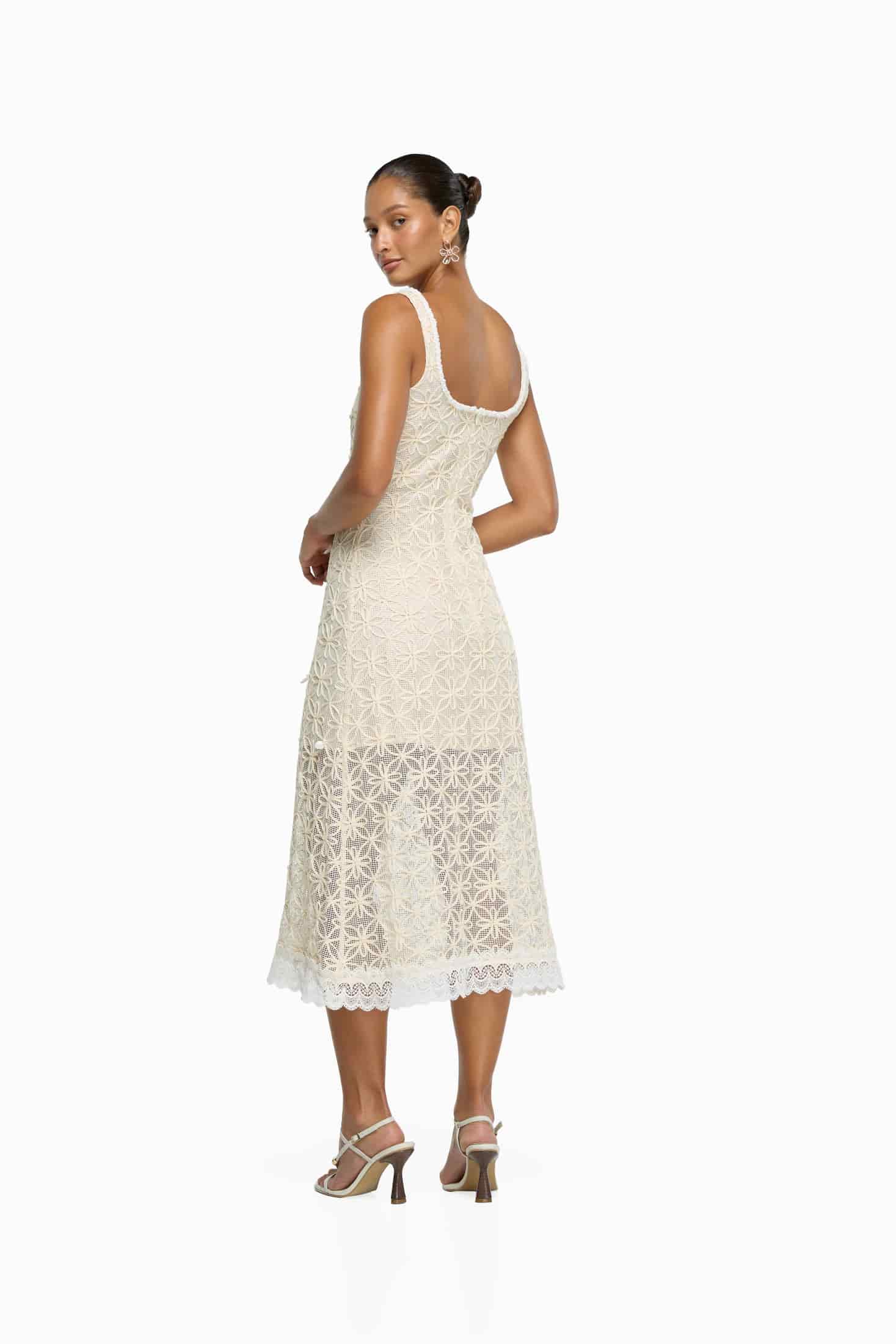 OPHELIA MIDI DRESS CREAM - miniatura 3