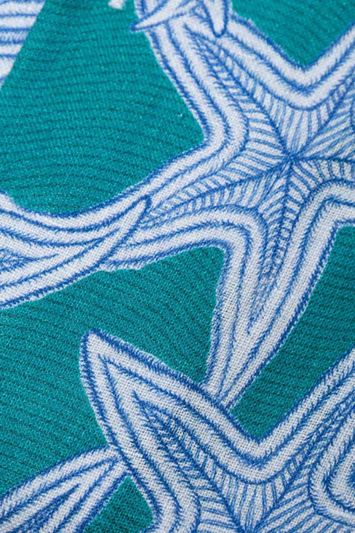 Men's linen shirt green intaglio - miniatura 7