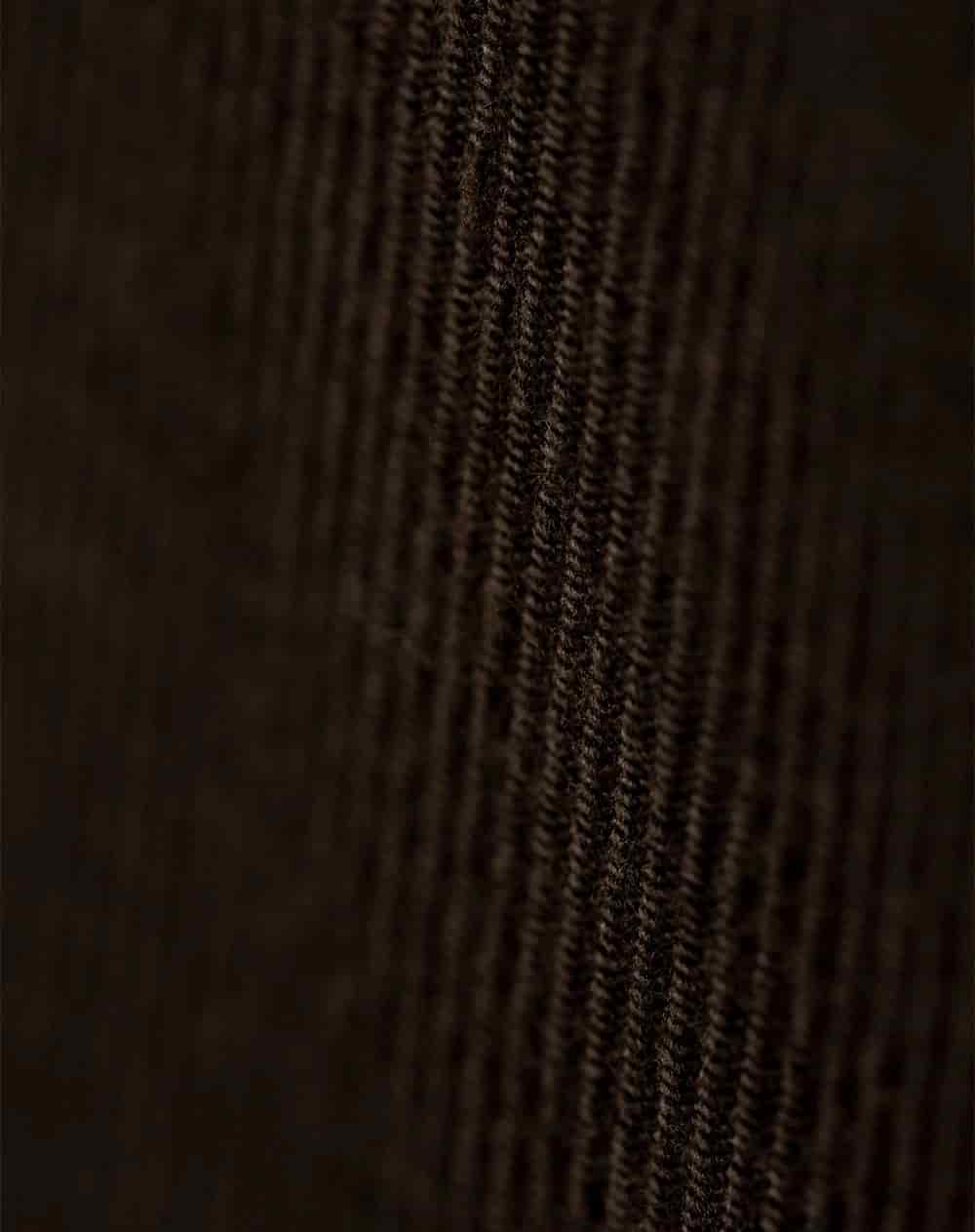 Camiseta esqueleto slim rib algodón chocolate mujer - miniatura 7