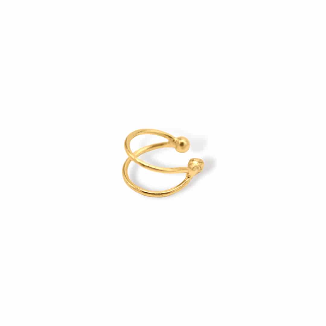Earcuff liso de dos alambres - miniatura 1