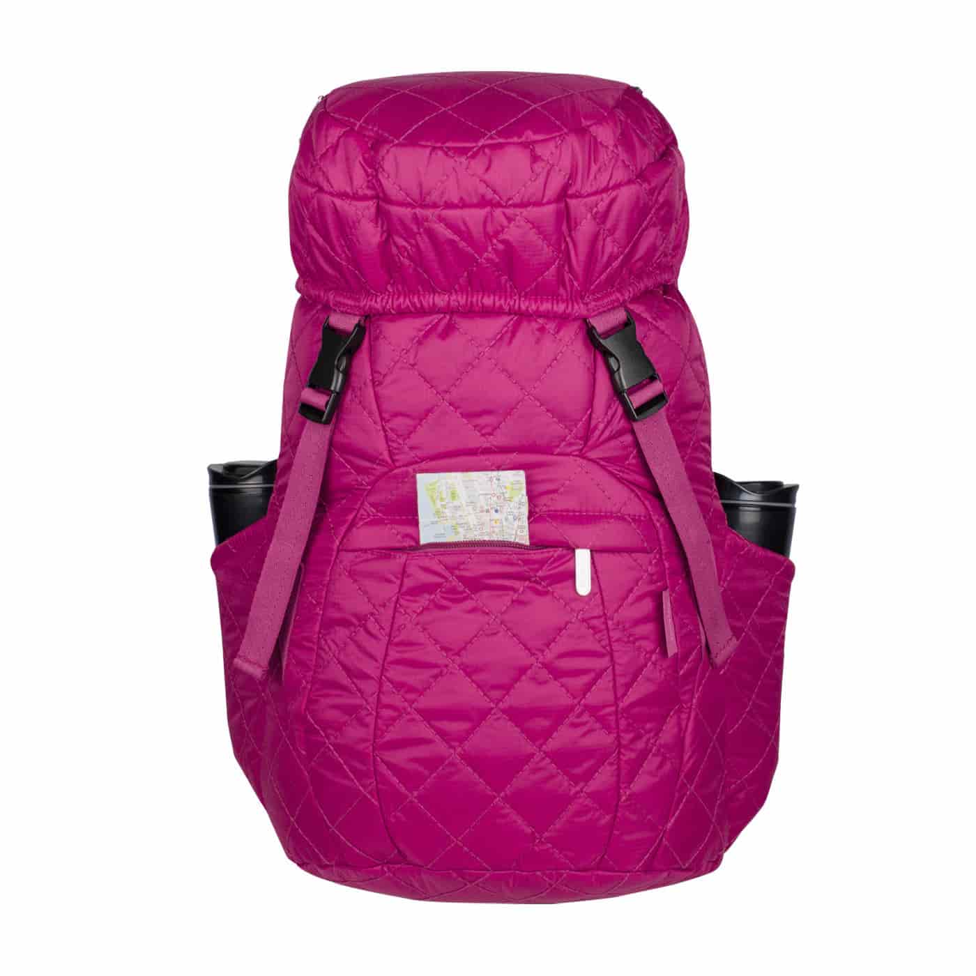 Morral Viajero Plegable Puffer Fucsia - miniatura 3