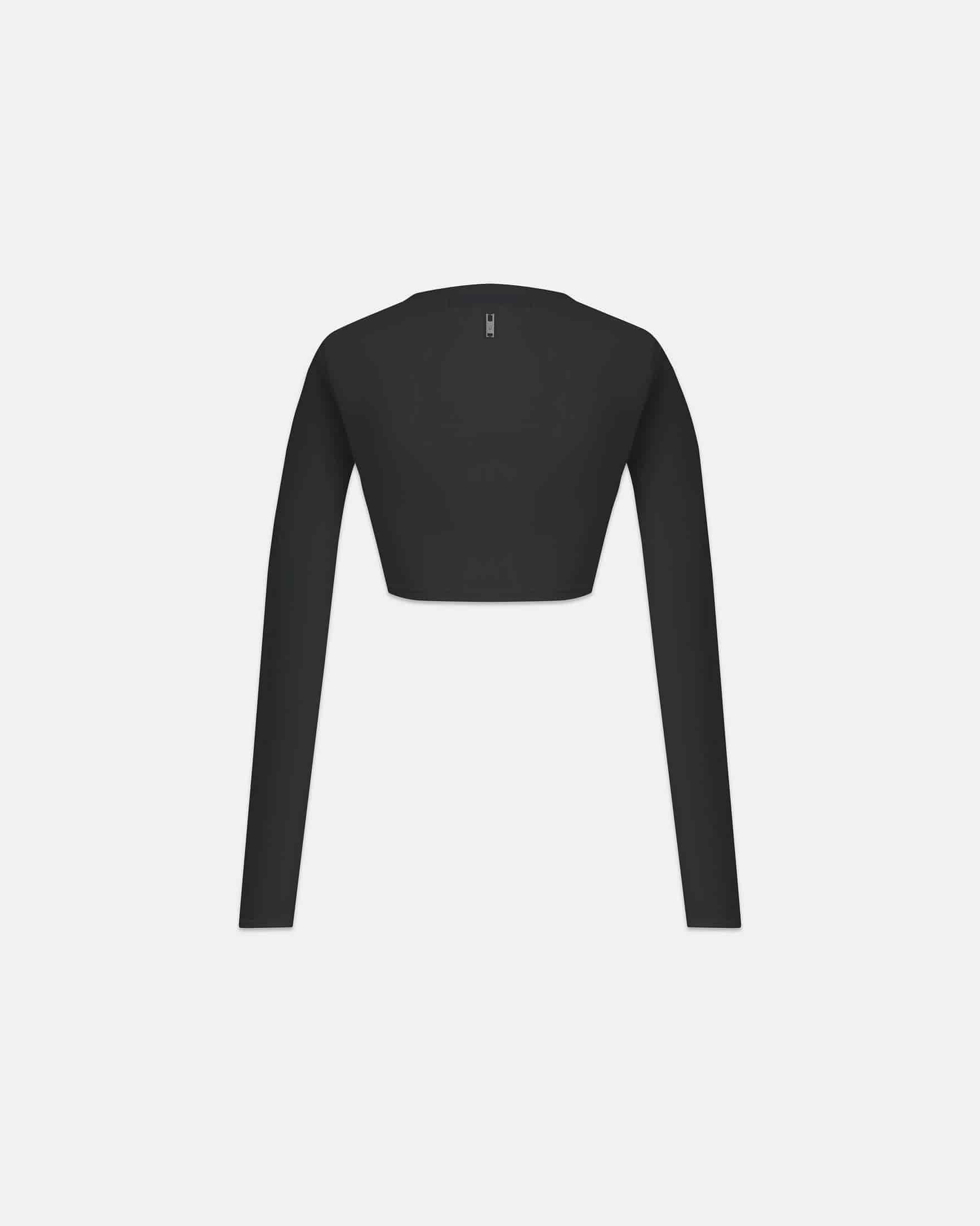 Line Basic Long Sleeve Cropped Tshirt Black - miniatura 3