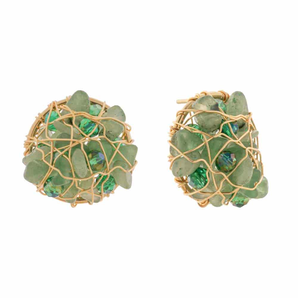 Aretes Topo Tejido Circular - miniatura 1