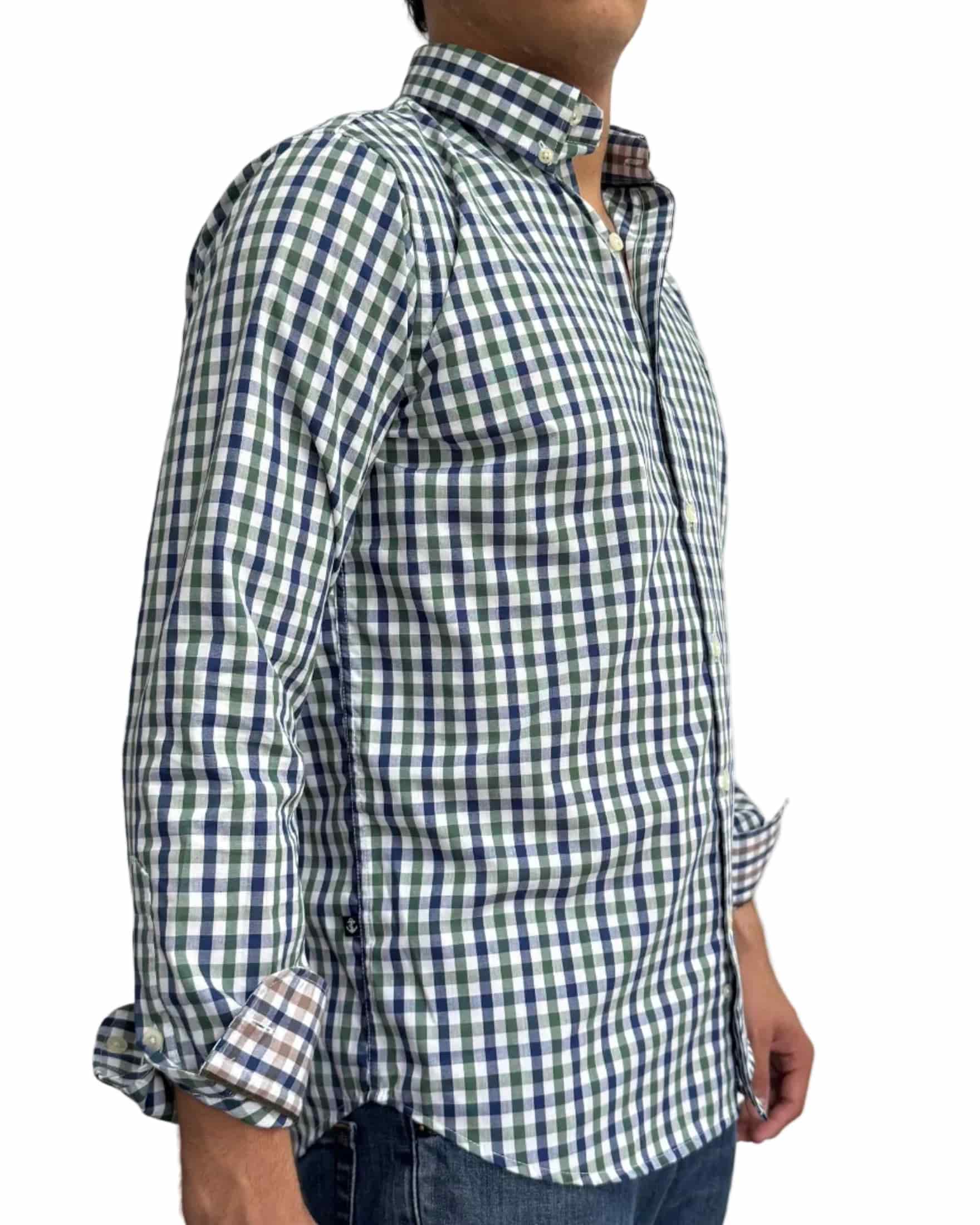 Camisa Cuadros Azul y Verde - miniatura 3