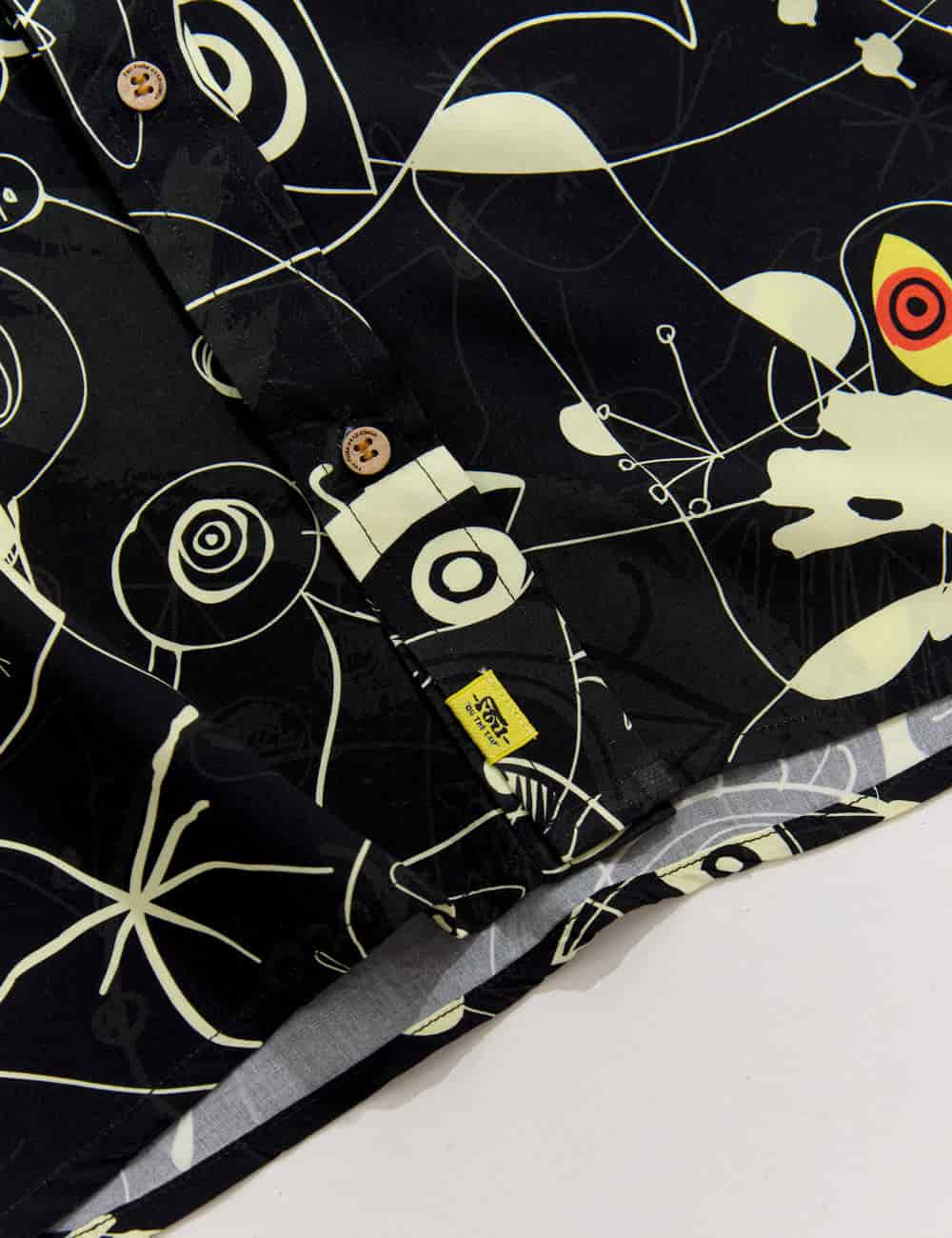 Camisa Regular Fit Miro  negro + crudo Hombre - miniatura 5