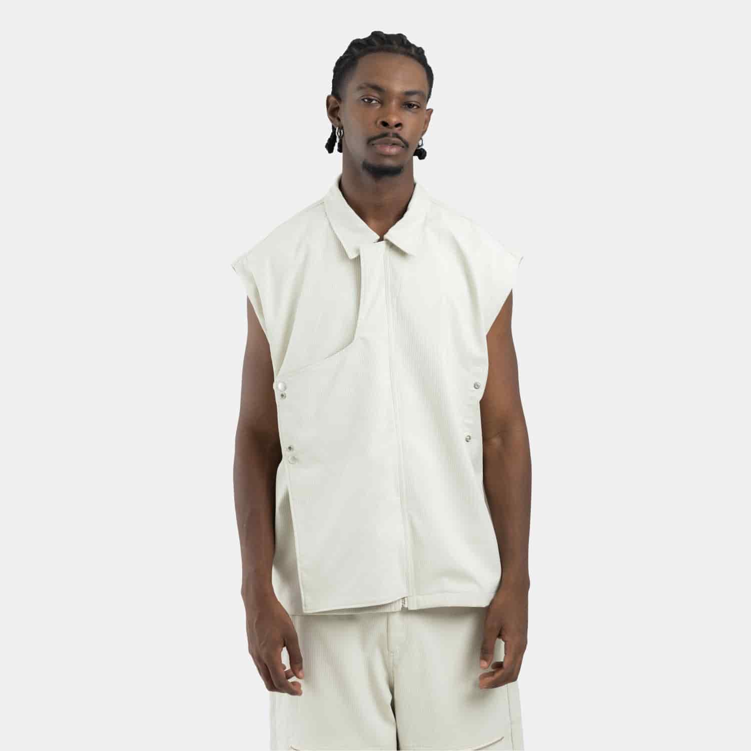 Convertible Utility Jacket Beige - miniatura 1