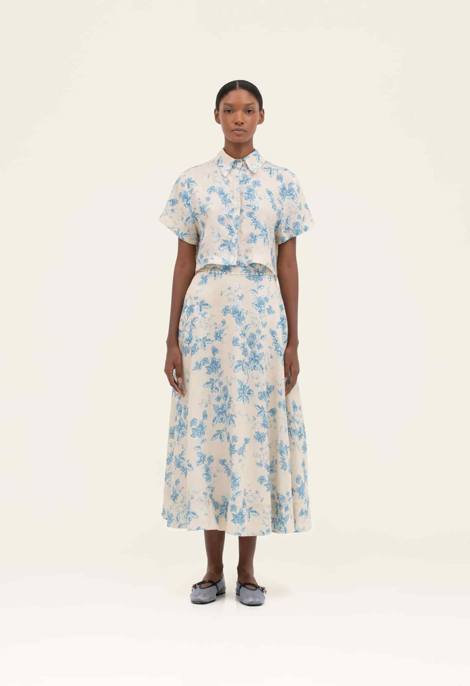 Bergamota Bougainvillea Maxi Skirt - miniatura 3