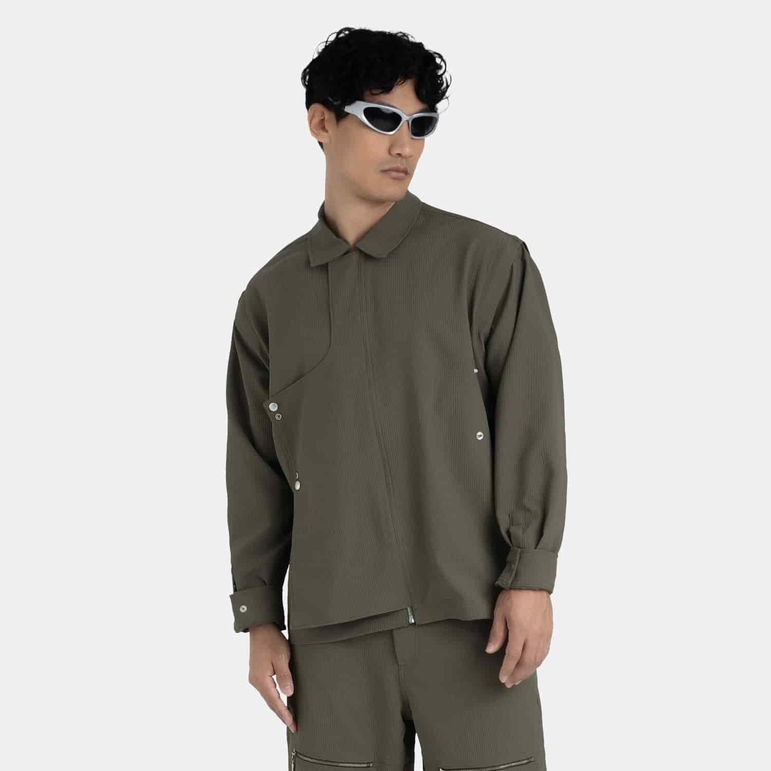 Convertible Utility Jacket Military Green - miniatura 1