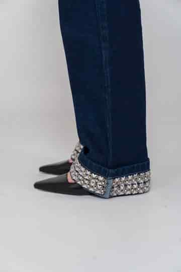 Crystal Embroidered Jeans - miniatura 1