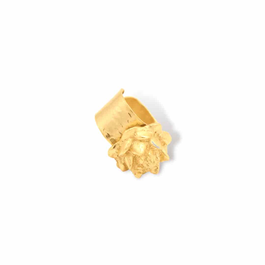Anillo con flor de loto grande - miniatura 2