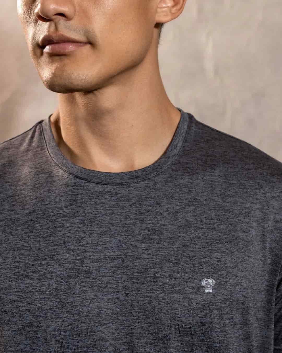 Camiseta Performance Antiarrugas Gris Jaspe Oscuro - miniatura 2