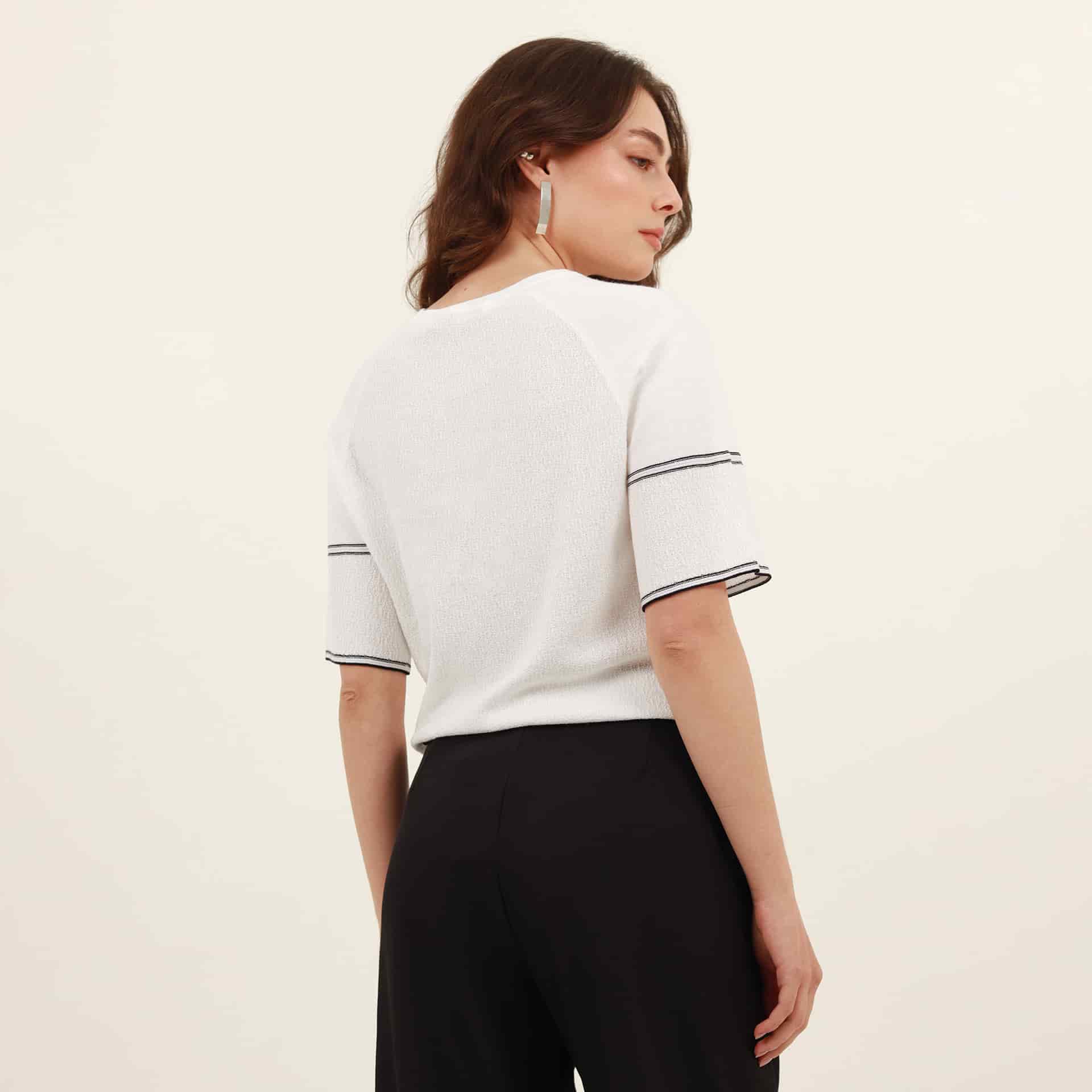 Sweater relajado cuello redondo manga raglan - miniatura 7