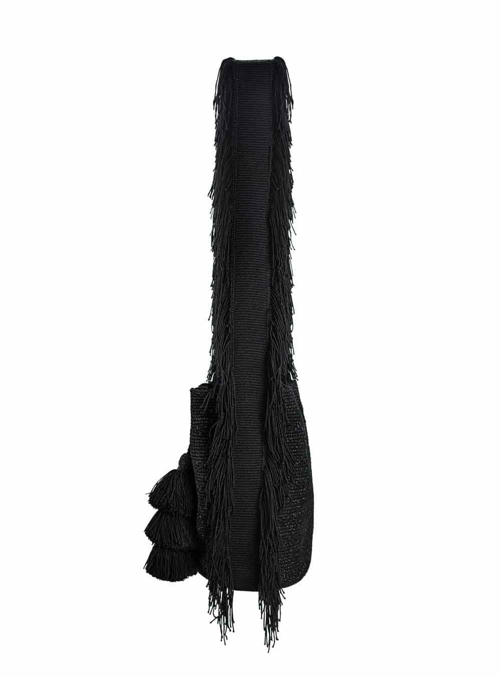 Mochila Wayuu Kamsa Shiiliwaiya Black - miniatura 3