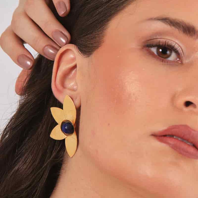 Agata Flower Earrings - miniatura 3