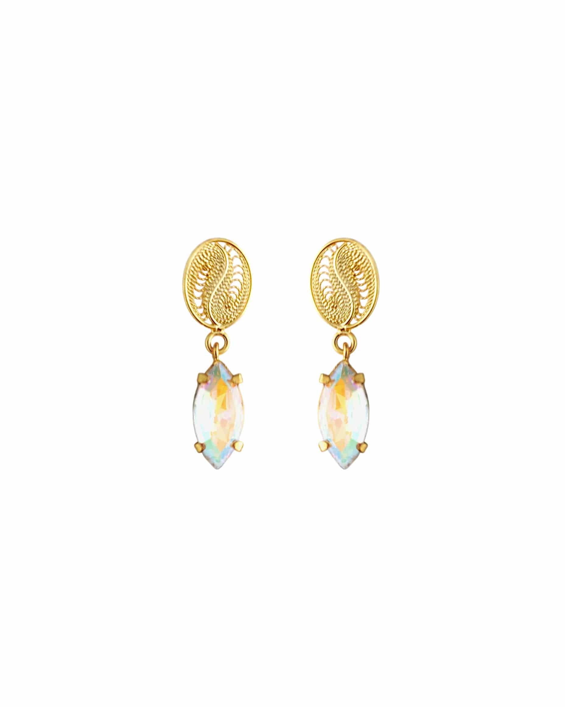 Aretes granito de café y cristal boreal - miniatura 1