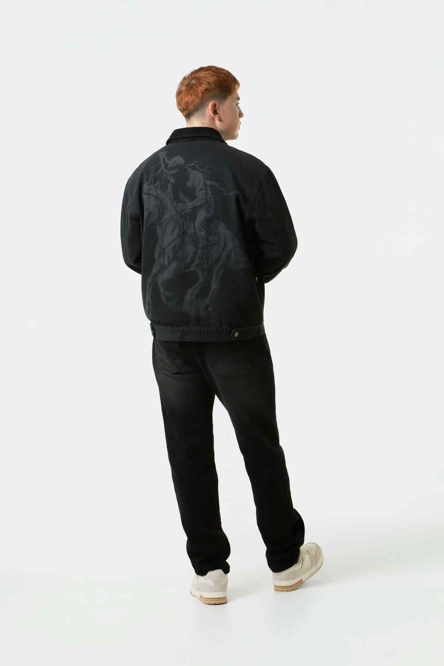 CHAQUETA BOXY COLOR GRIS OSCURO - miniatura 5