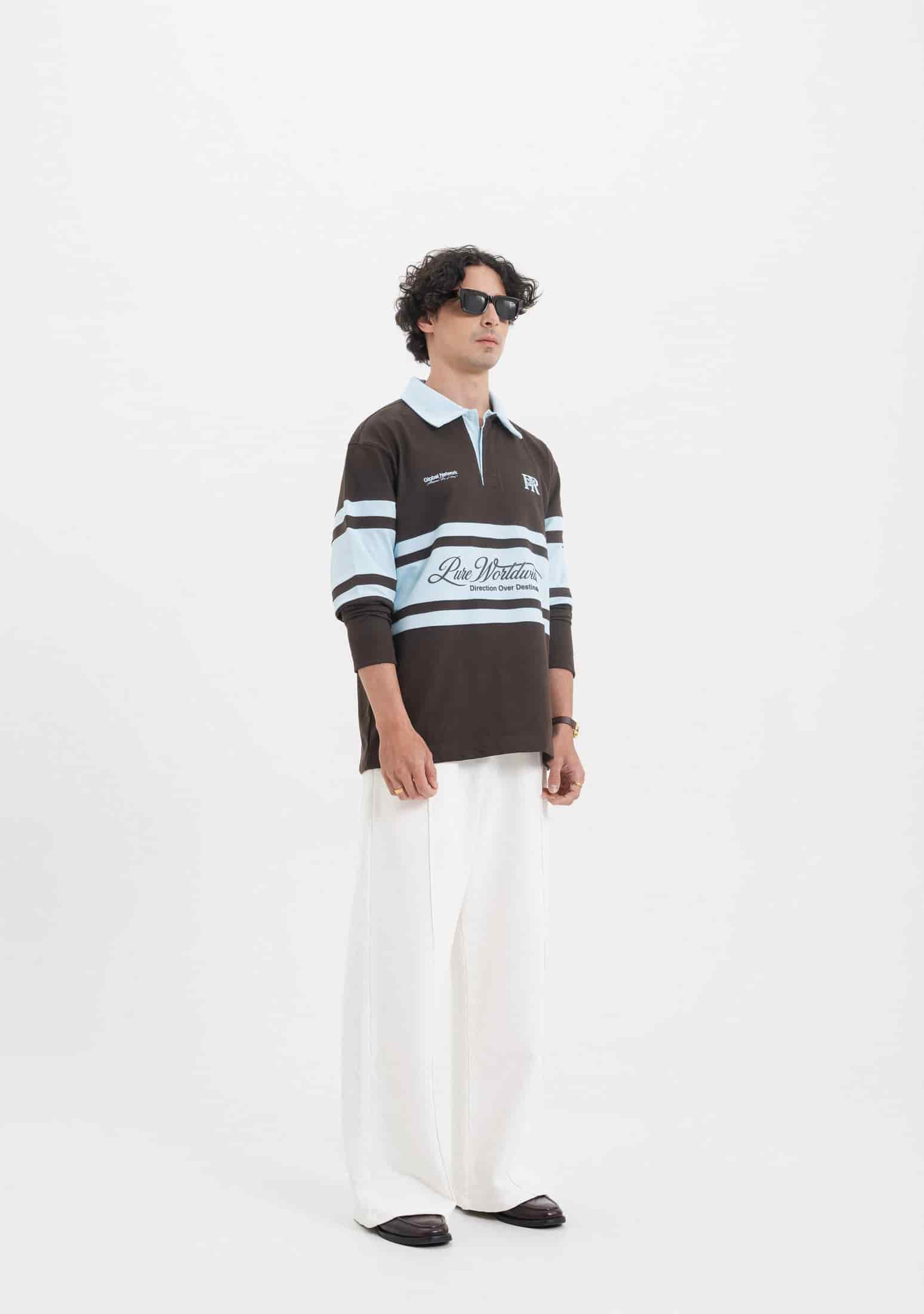Across The Lines Brown Polo - miniatura 4