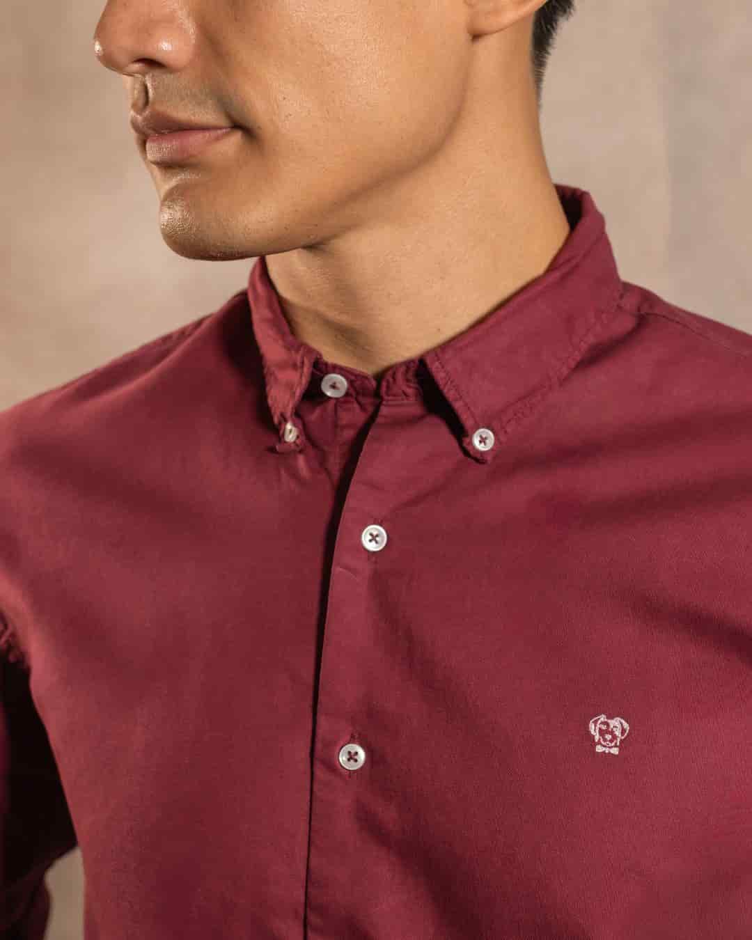 Camisa Antimanchas Oxford Vino - miniatura 2