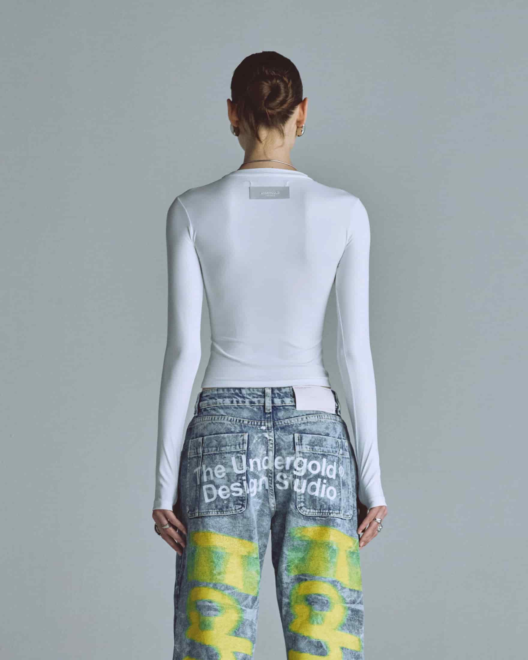 W Basics Undergold Studio Ultra Slim Long Sleeve Tee White - miniatura 6