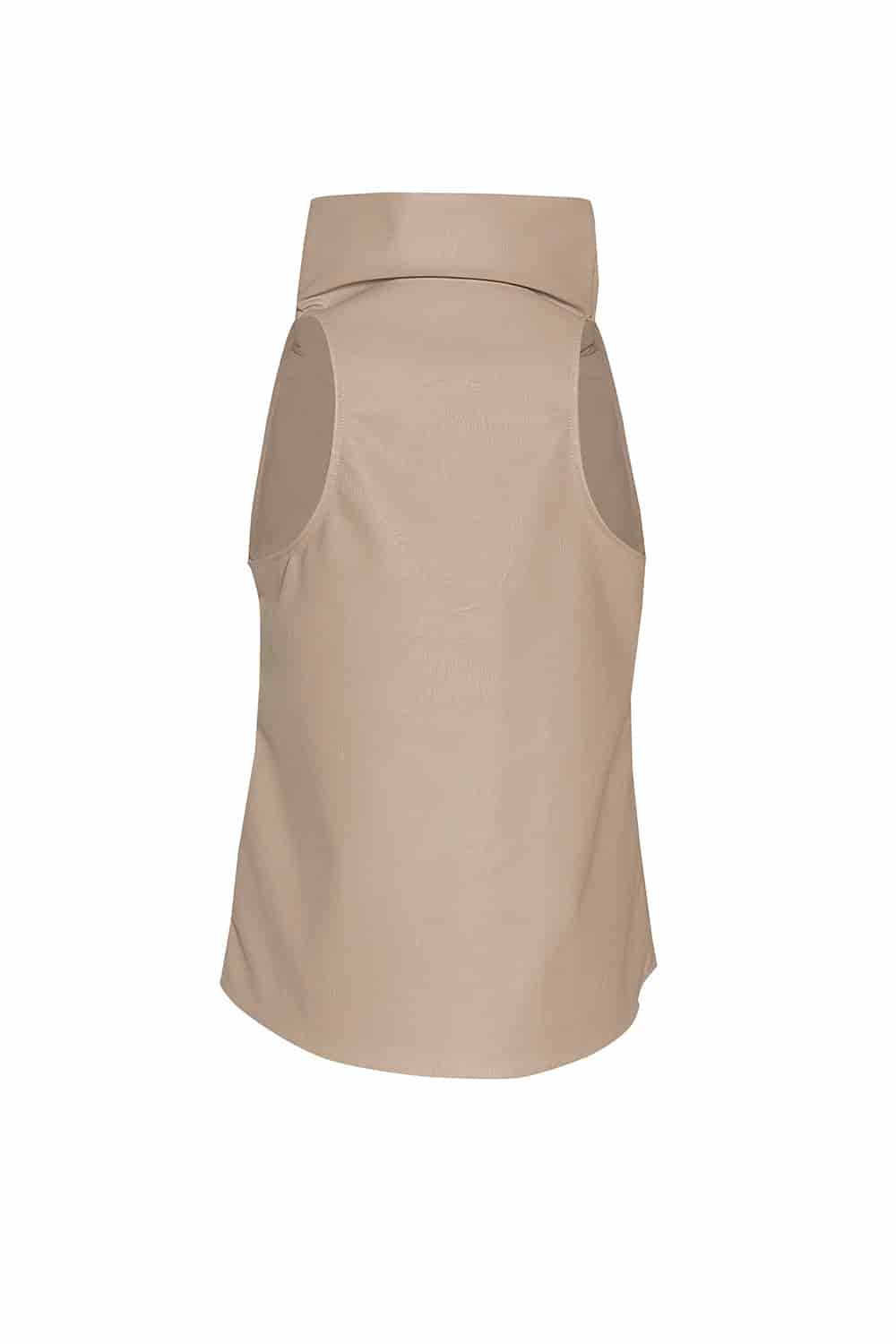 Blusa Noche de Lirios Beige cuerina - miniatura 3