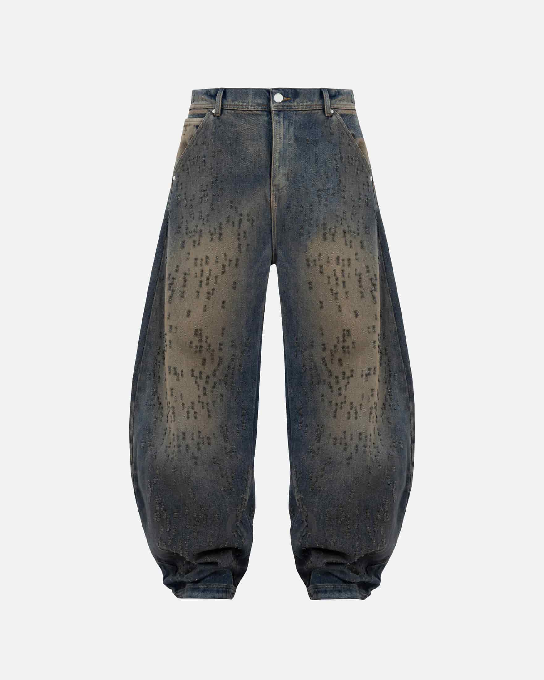 Agnus Dei U Ripped Barrel Jean Dirty Blue - miniatura 1