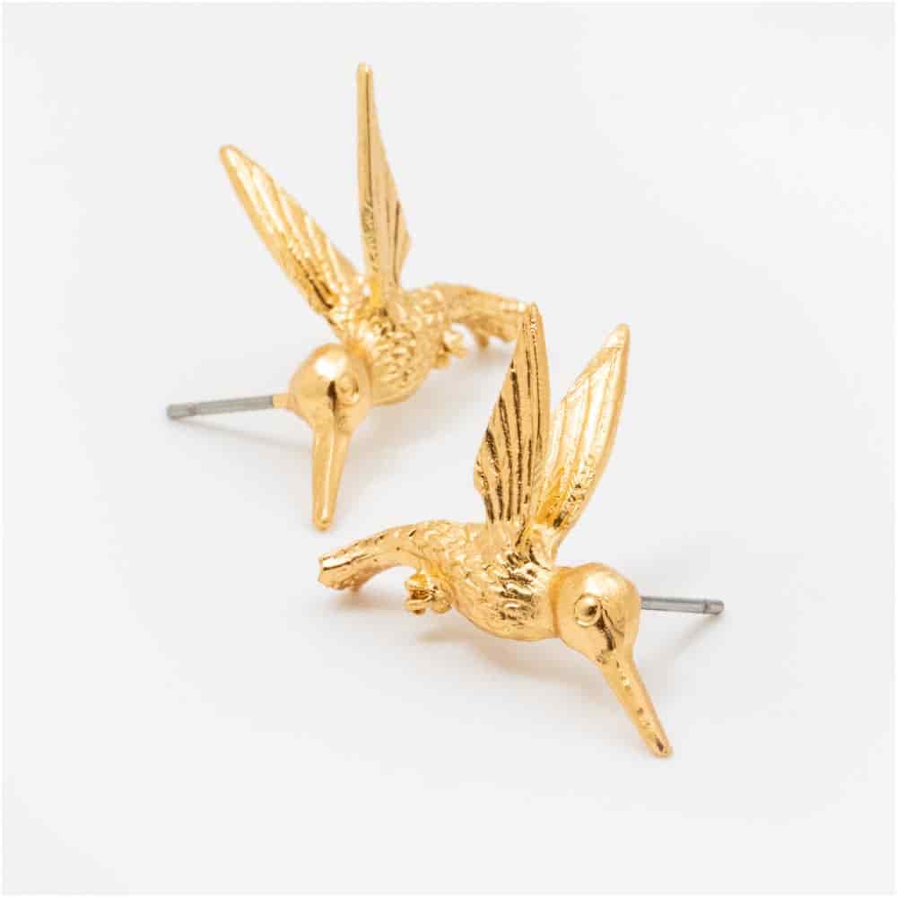 Aretes Topo Encuentro Dorado - miniatura 3