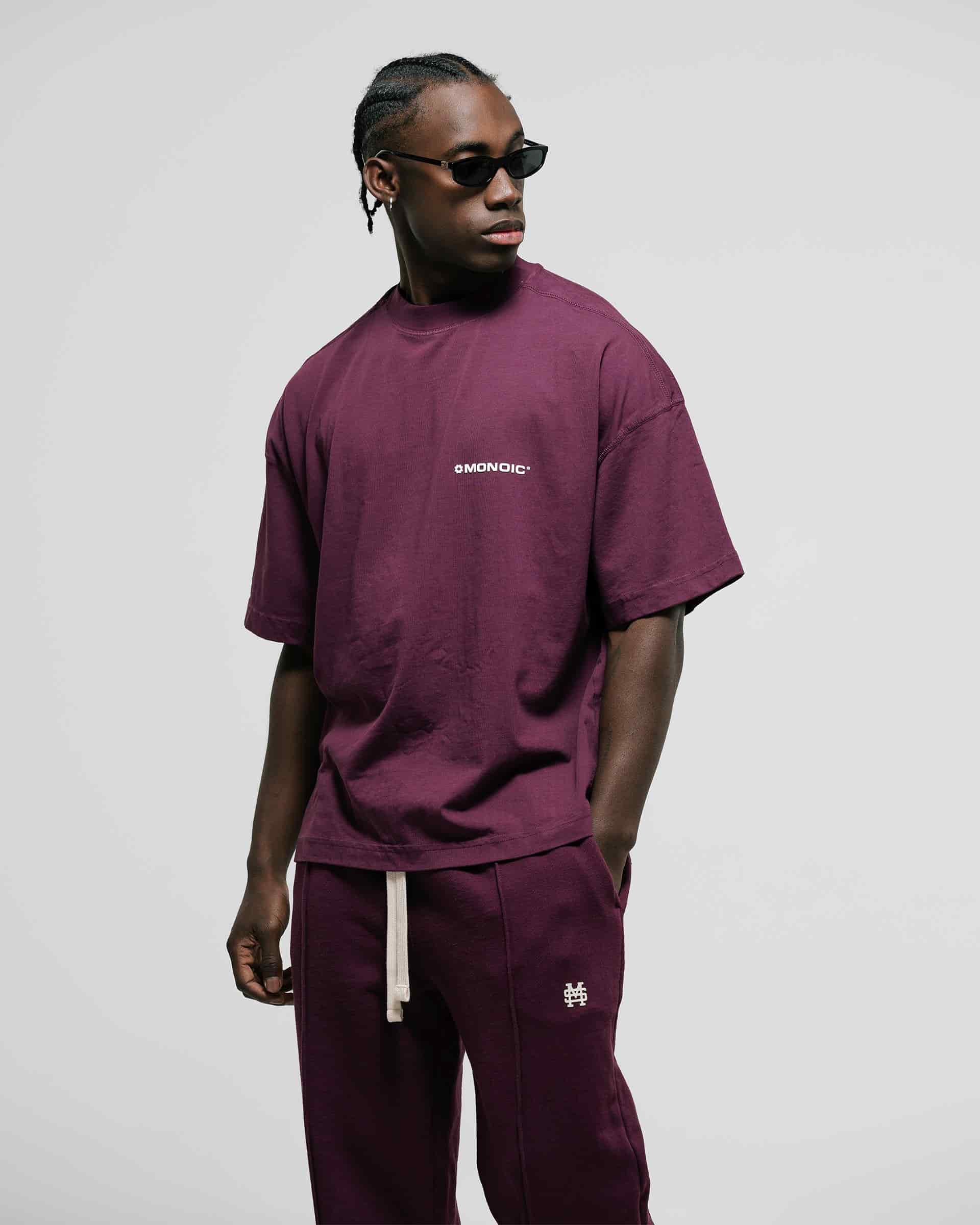 Camiseta Boxy Fit Básica V3 - Burgundy - miniatura 2