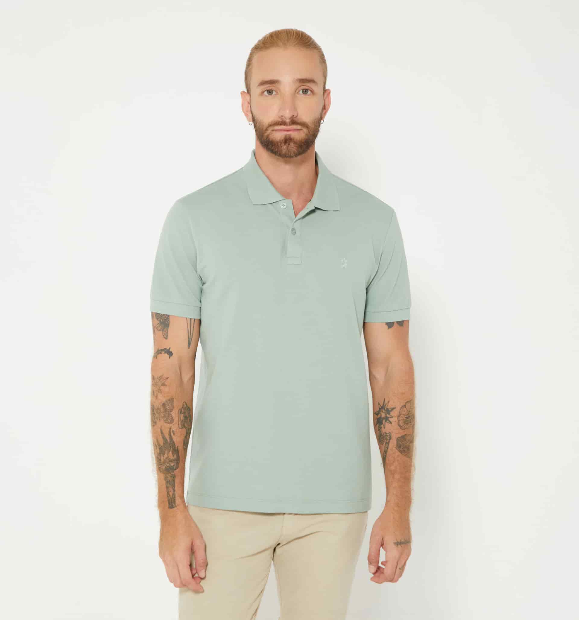 Polo básico para hombre slim fit - miniatura 2