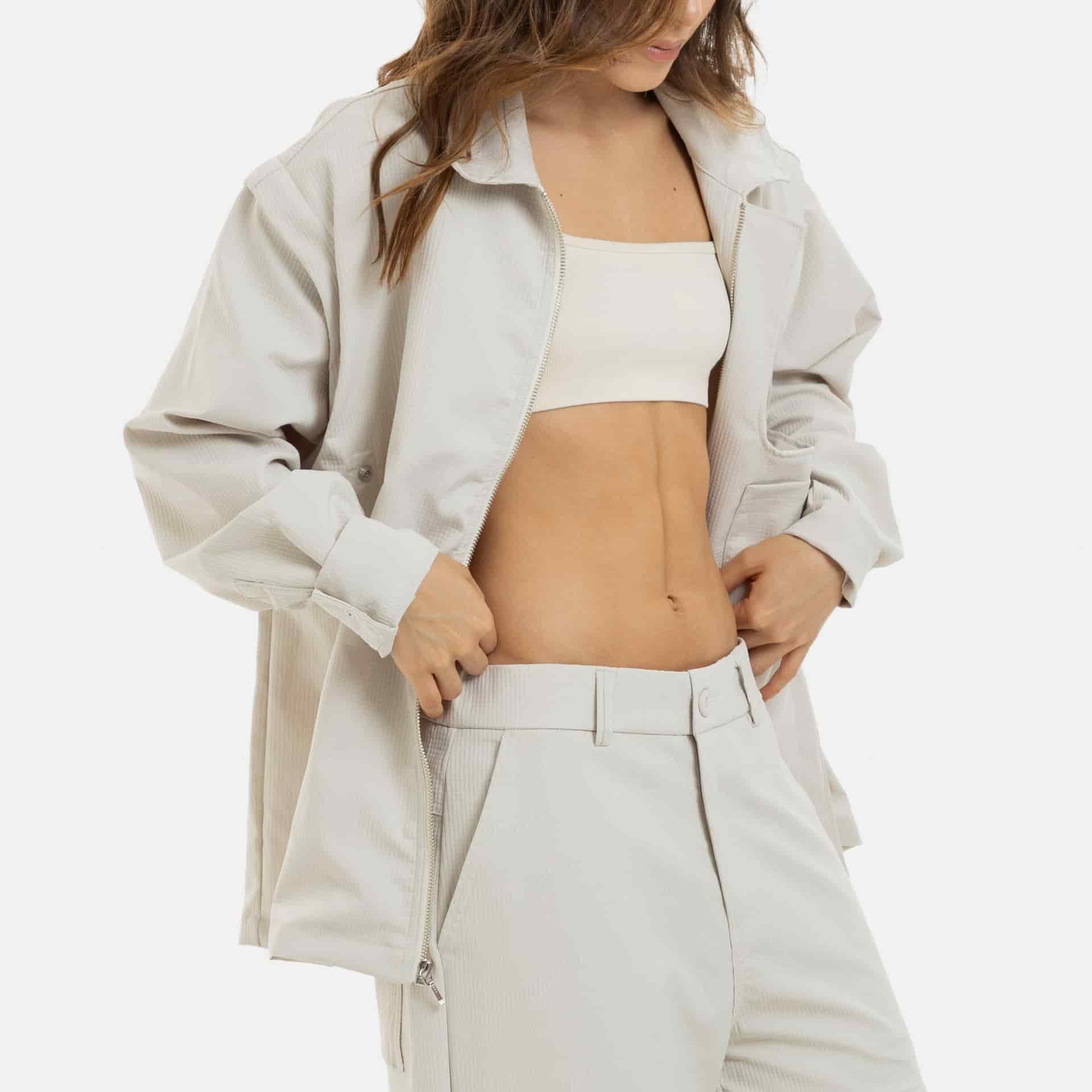 Convertible Utility Jacket Beige - miniatura 2