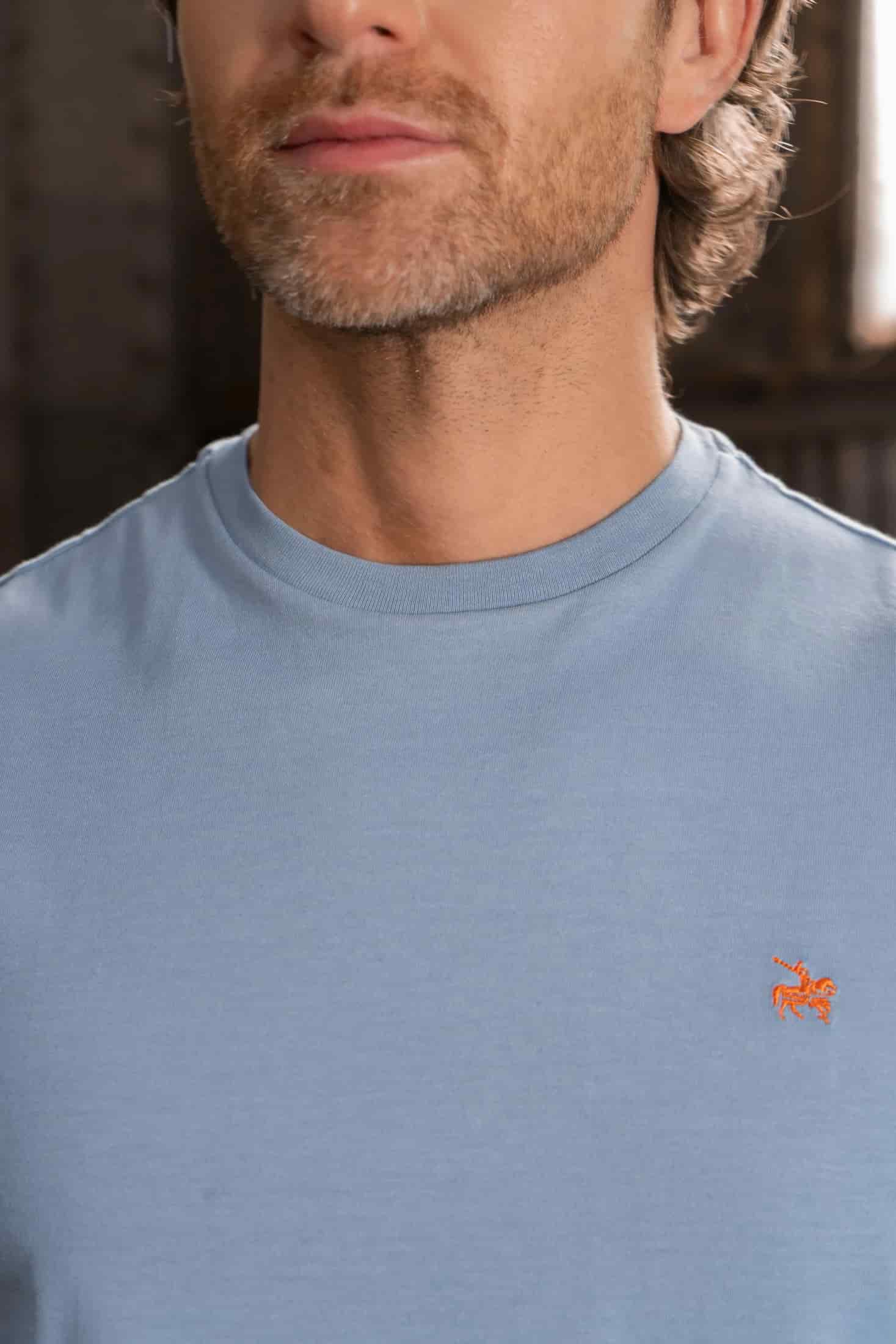 Camiseta Soft Hombre Azul Medio - miniatura 4
