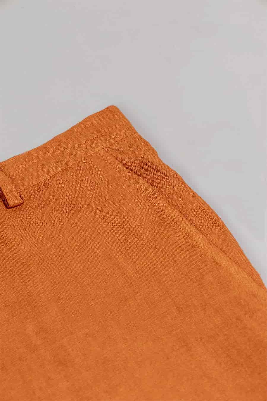 Men's linen pants honey basic - miniatura 4
