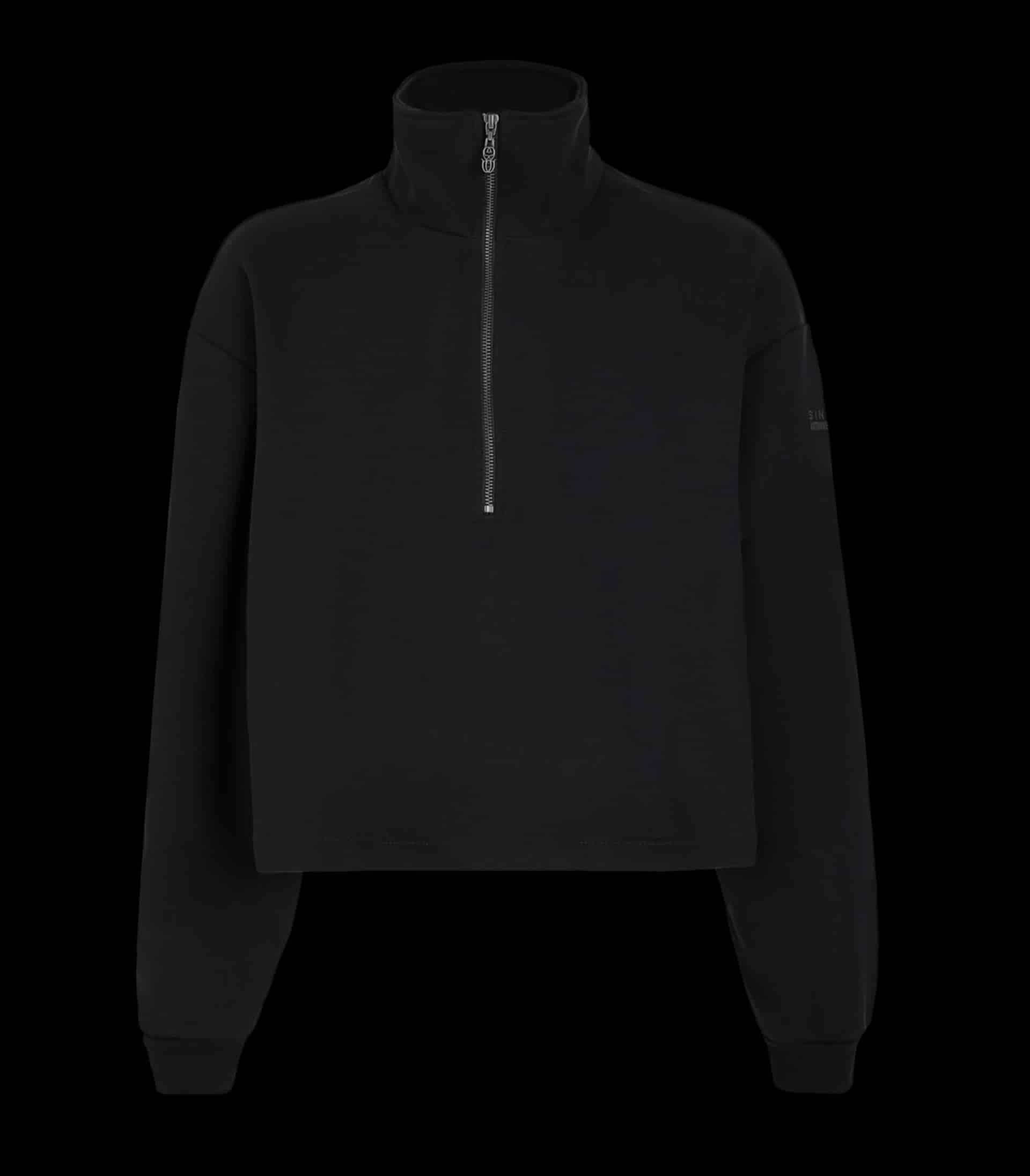 MONOGRAM ZIPPER BLACK SWEATER - miniatura 1