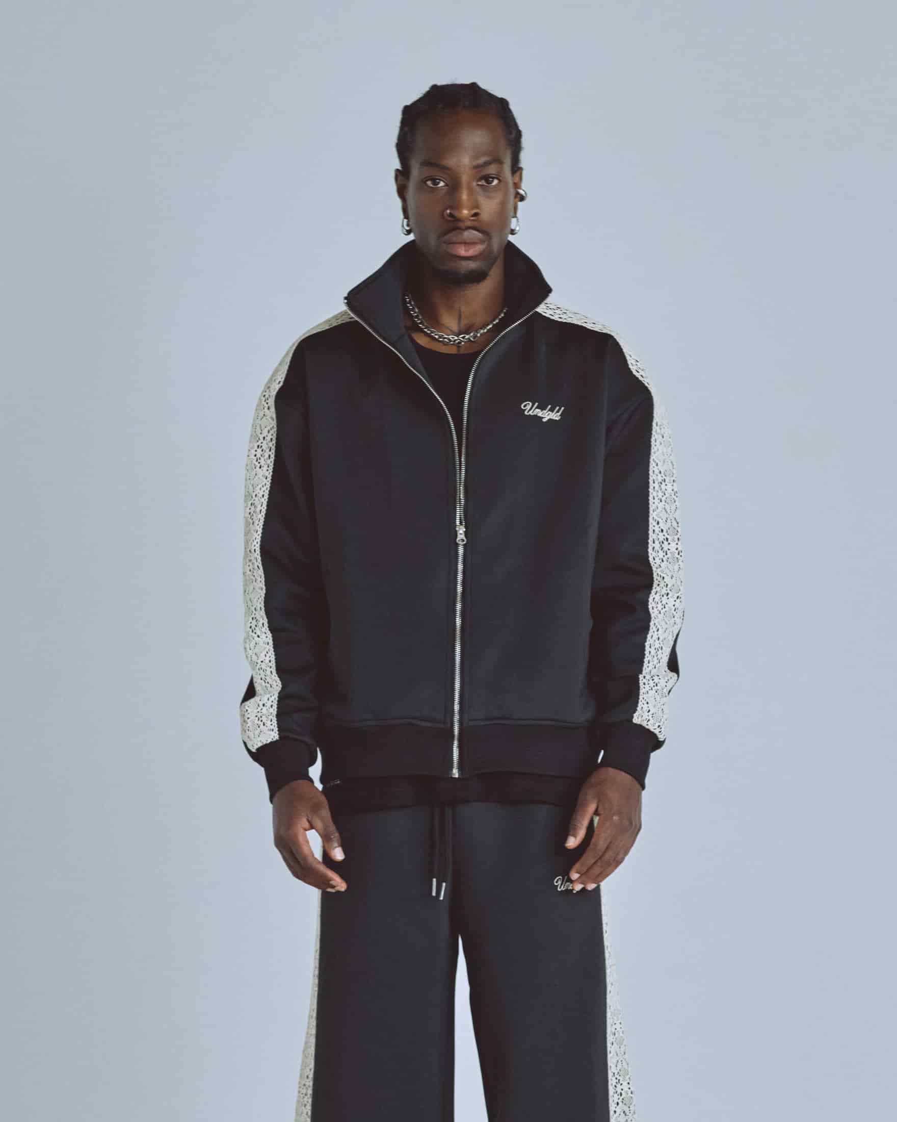 Basics Undgld Lace-panel Track Jacket Black - miniatura 2