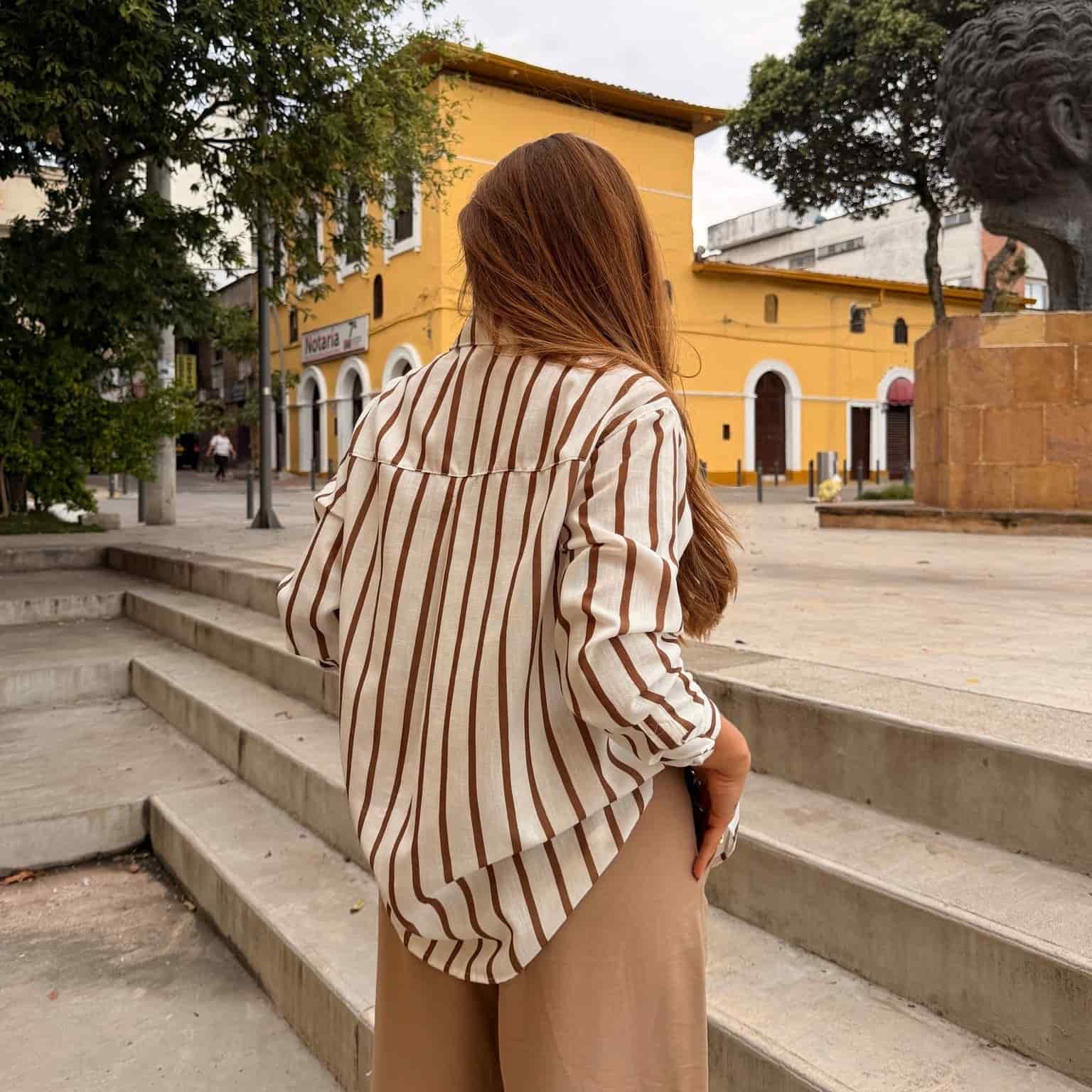 Camisera Playita Rayas Marron - miniatura 3
