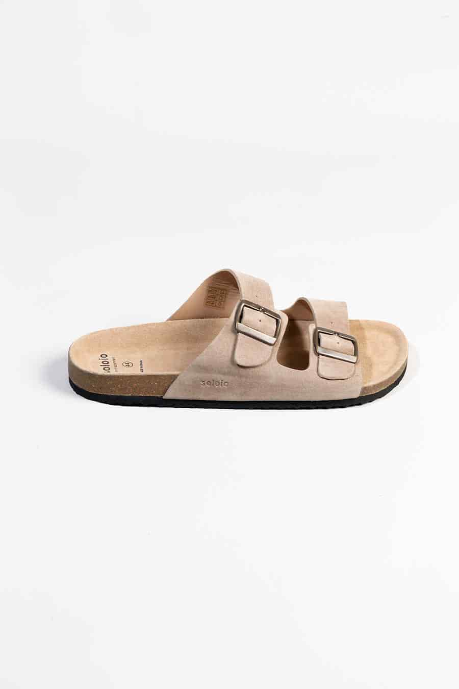Men's buckle sandal taupe - miniatura 2