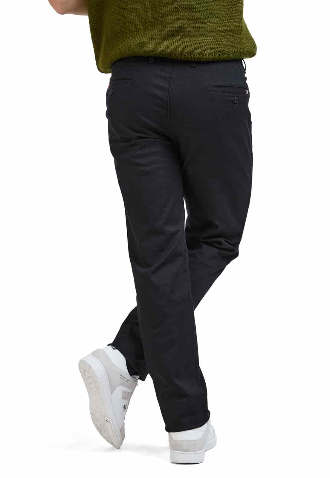 Pantalón dril negro con spandex y textura - miniatura 3