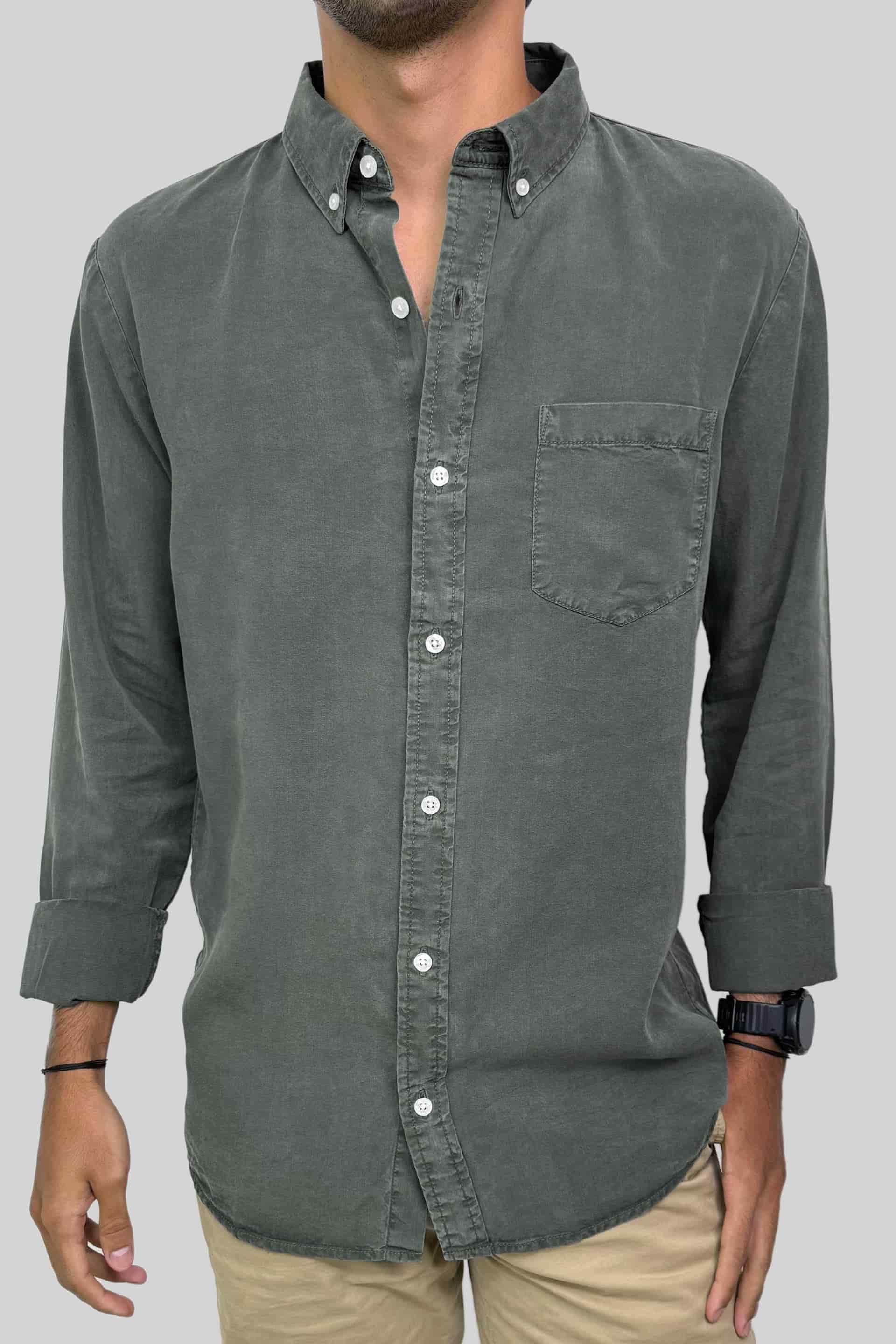 CAMISA LYOCELL OLIVE - miniatura 2