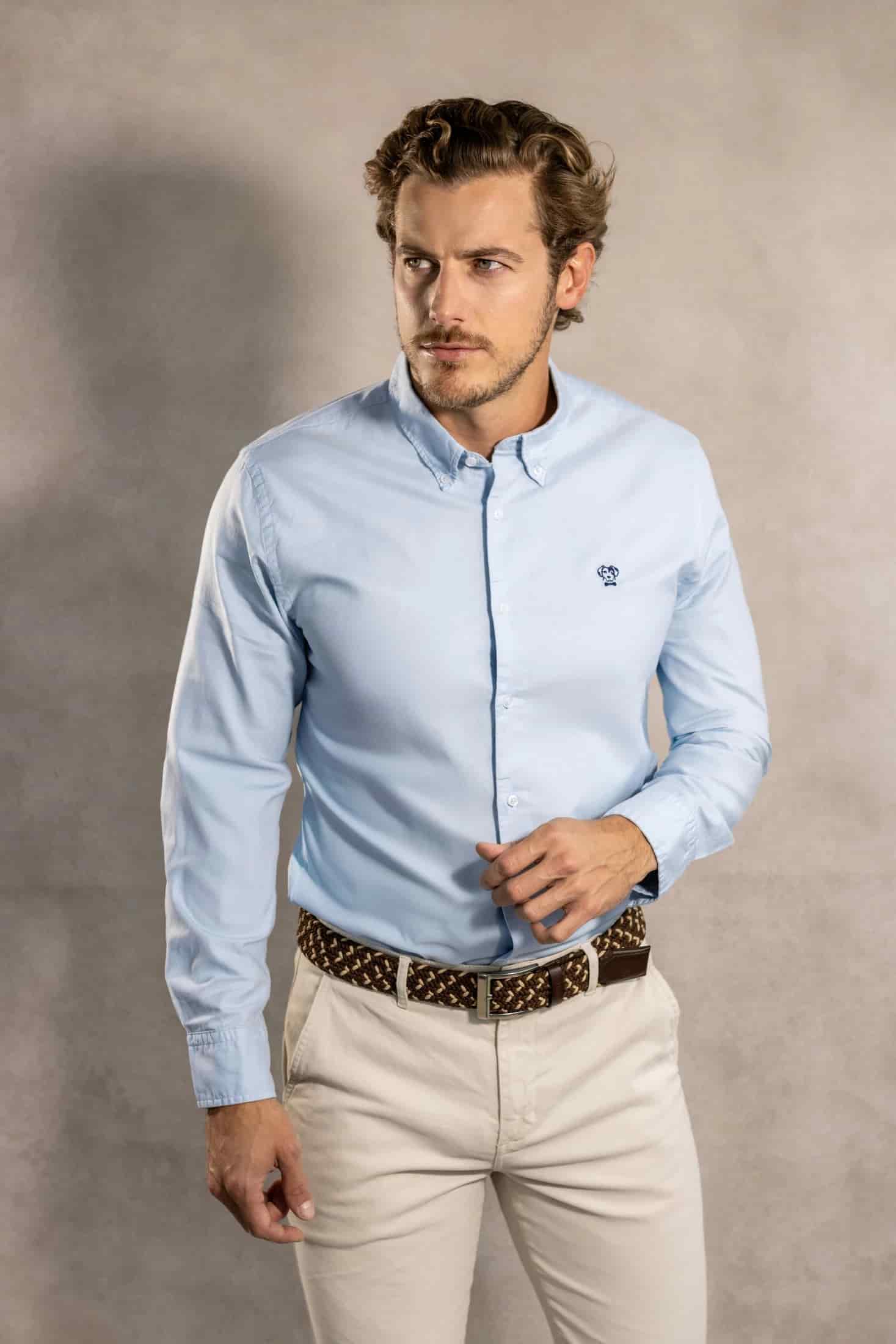 Camisa Antimanchas Oxford Sky - Talla Regular - miniatura 1