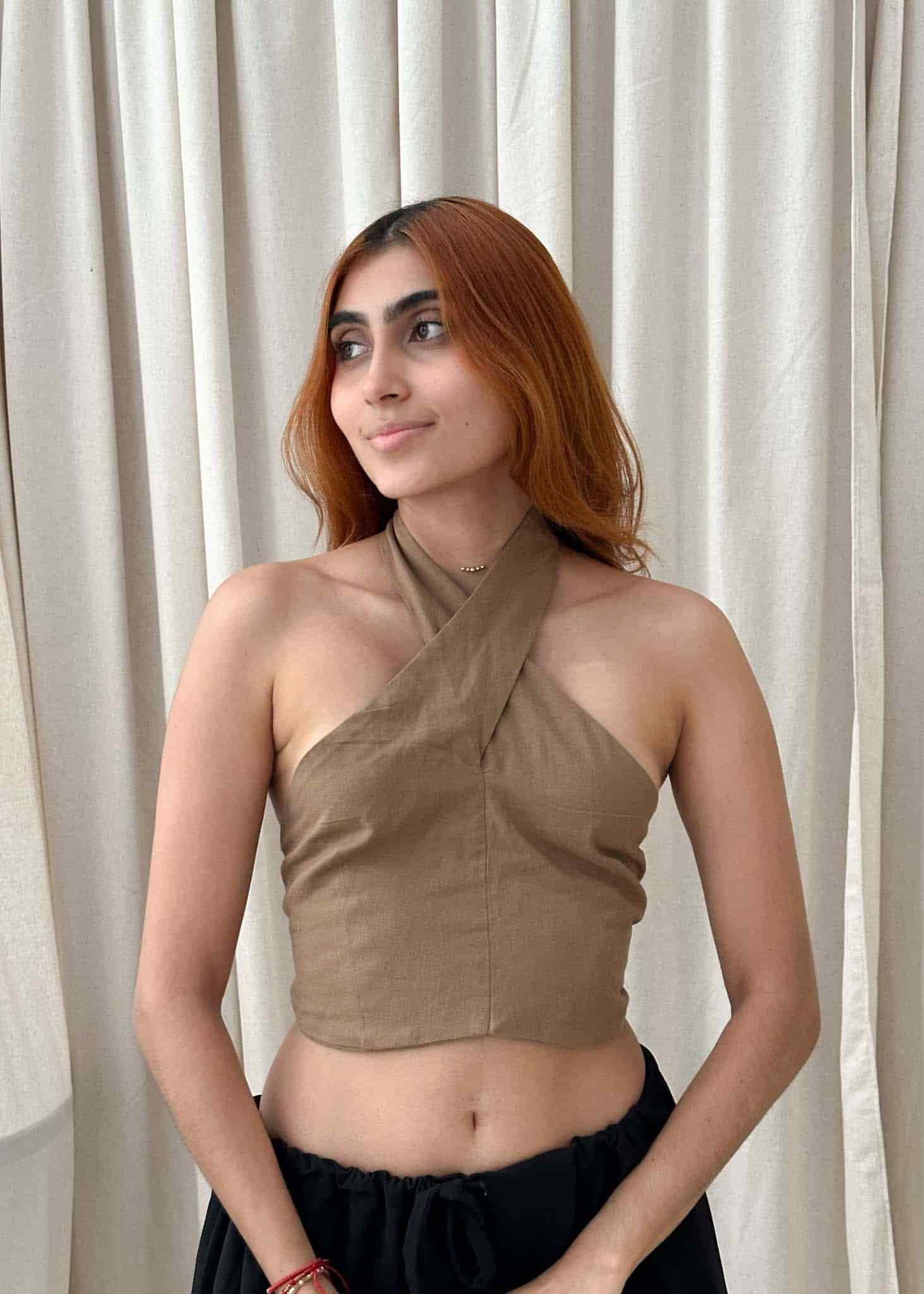 Blusa Corta Cafe (MUESTRA) - miniatura 1