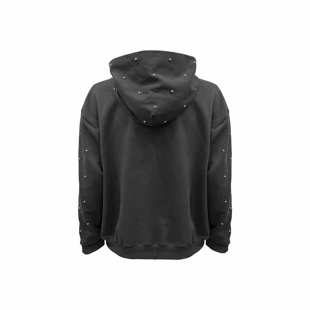 Buzo Hoodie Oversize Gris Oscuro | Missy - miniatura 2