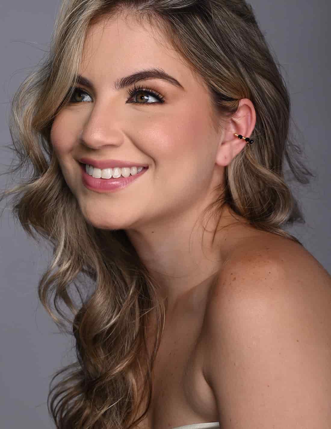 Ear Cuff Jazmin Negro - miniatura 2