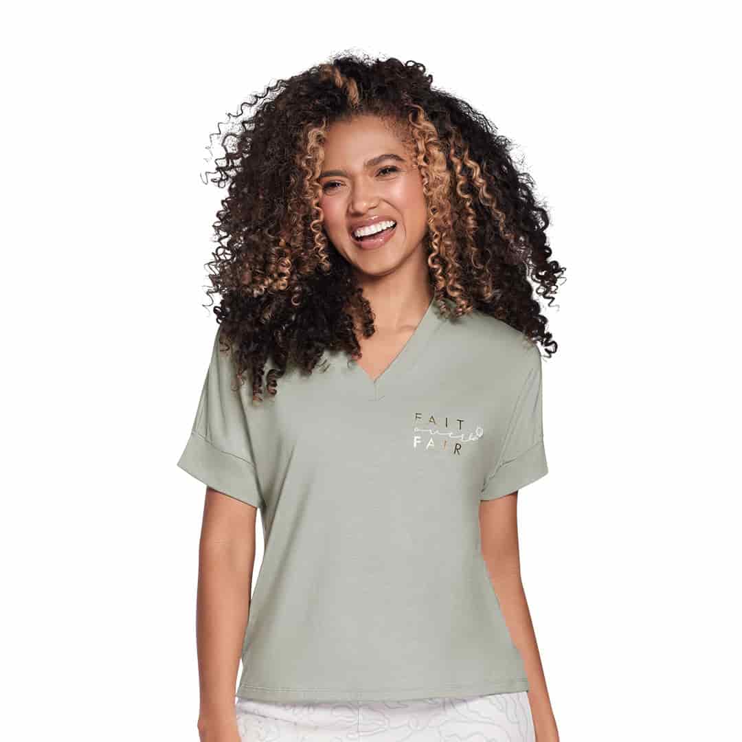 CAMISA DE PIJAMA SILUETA MANGA CORTA - miniatura 3