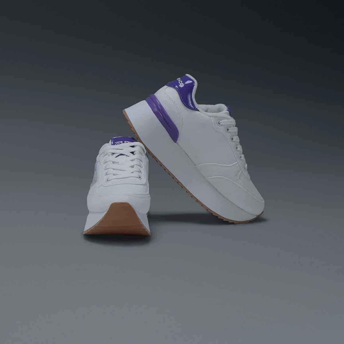 Tenis Blanco Morado Mujer - miniatura 4