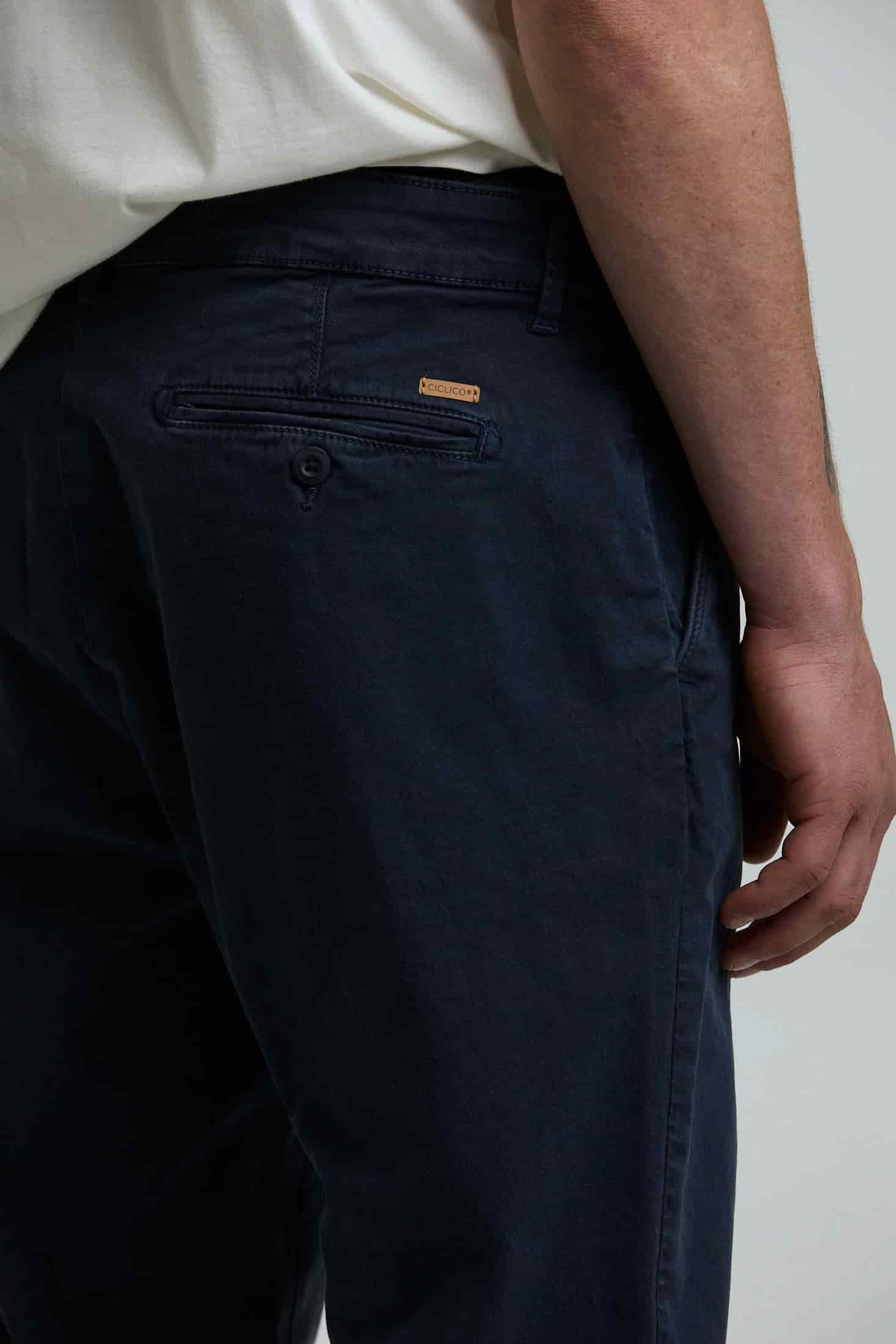 Pantalón de drill azul oscuro - miniatura 3
