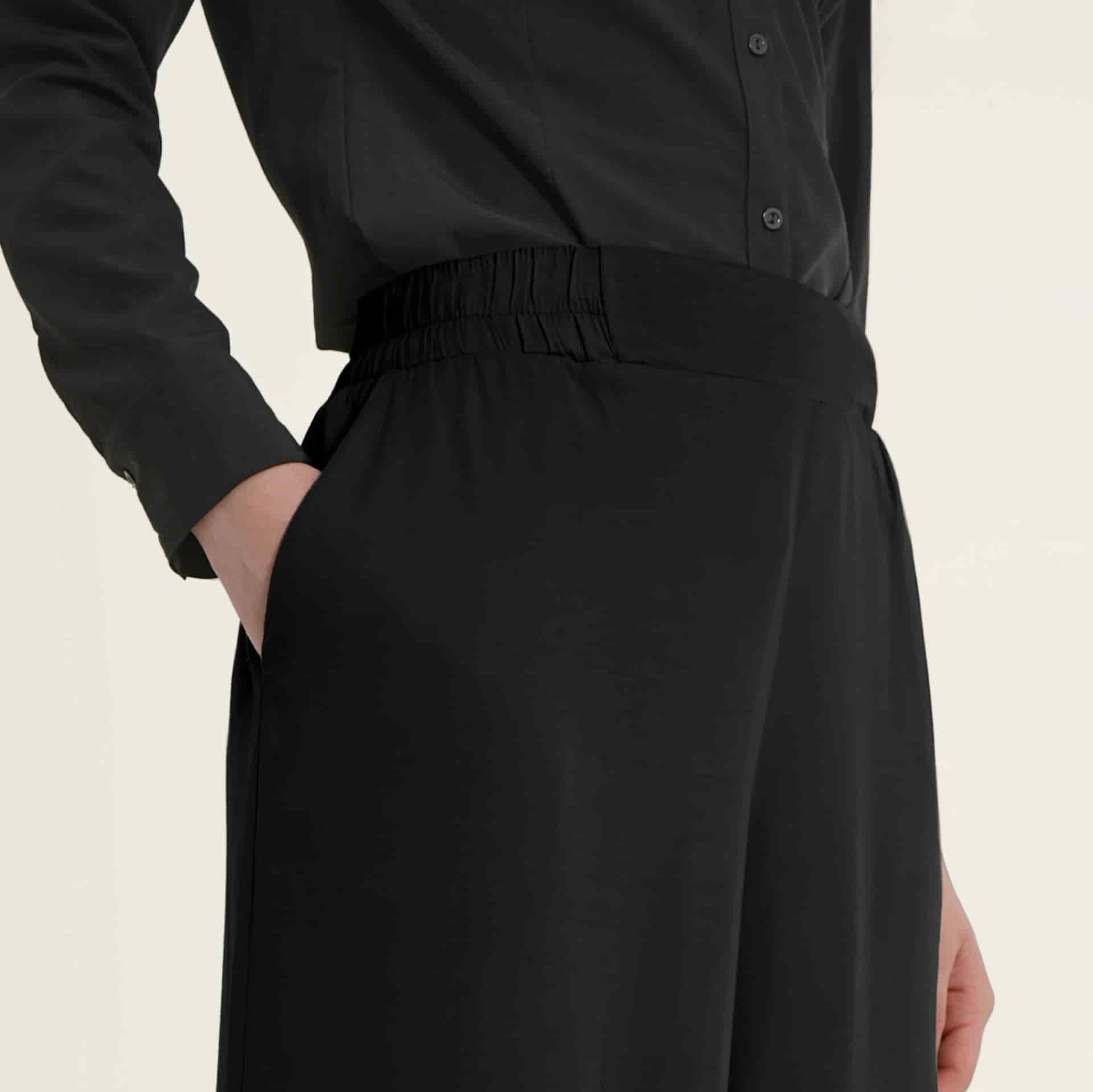 Pantalón palazzo con elastico en cintura - miniatura 11