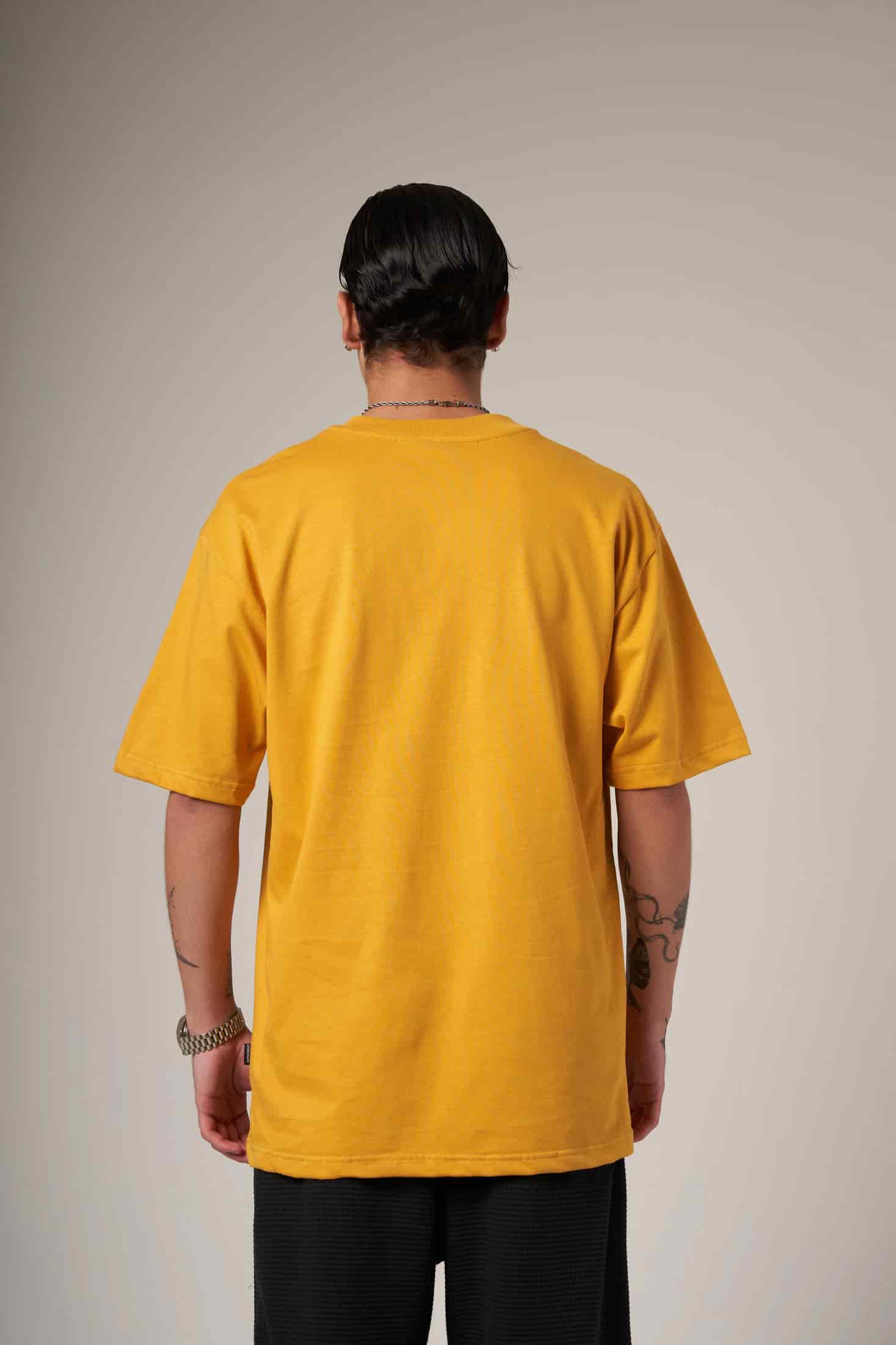 CAMISETA 250 GRAMOS, 100% ALGODÓN AMARILLO - miniatura 3
