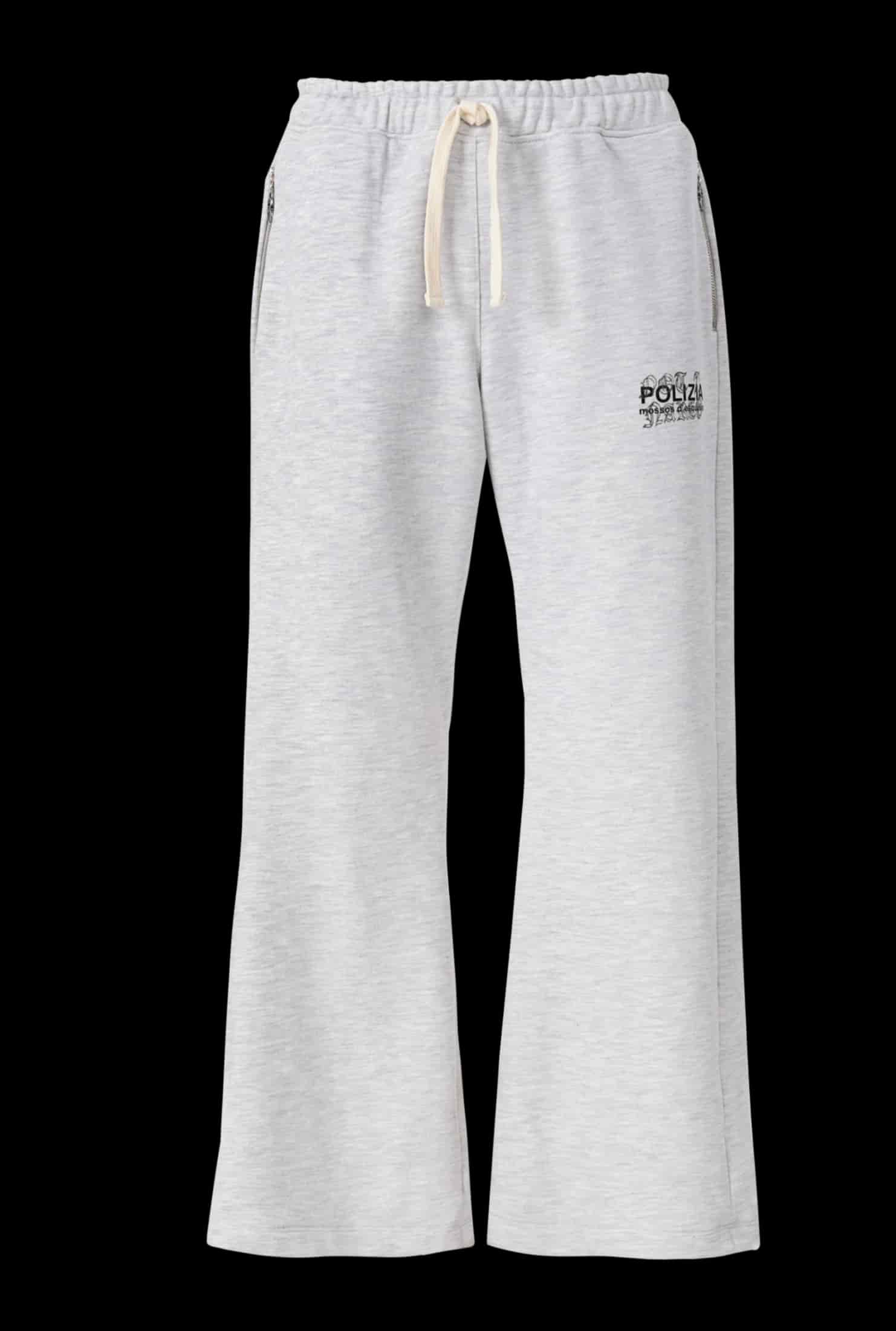 POLIZIA GRAY FLARED SWEATPANTS - miniatura 1