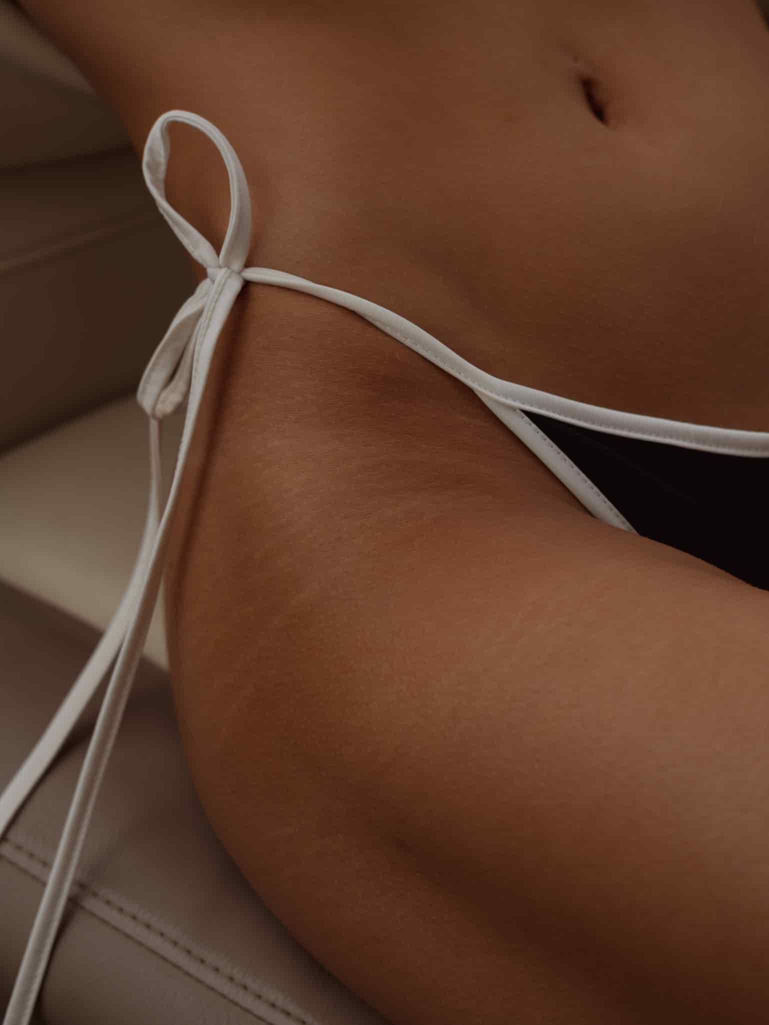 TIE TRIANGLE THONG - BLACK - miniatura 7